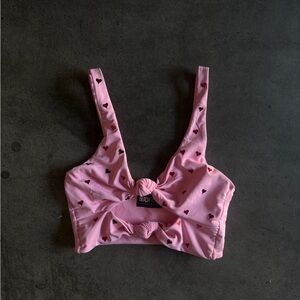 Beach Riot Pink Heart Bra